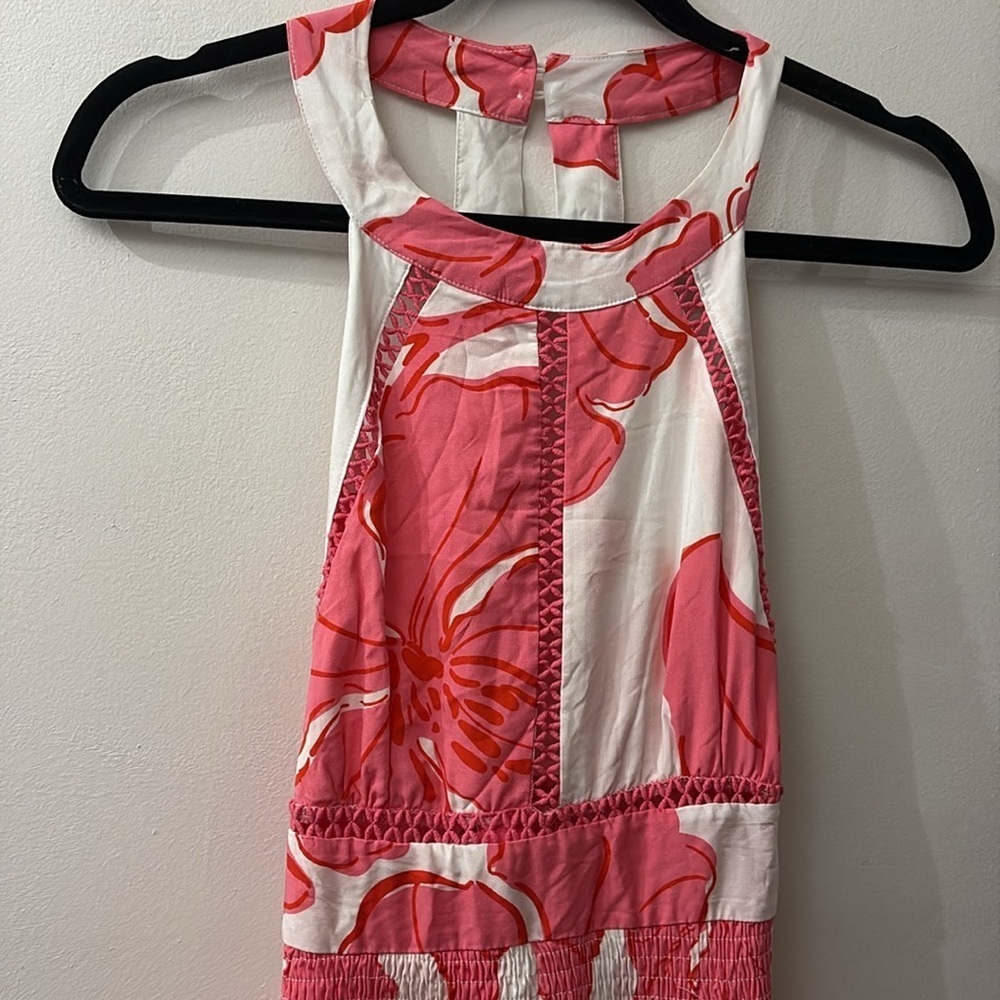 Maxi Halter Dress in Pink Floral - Picture 2 of 8
